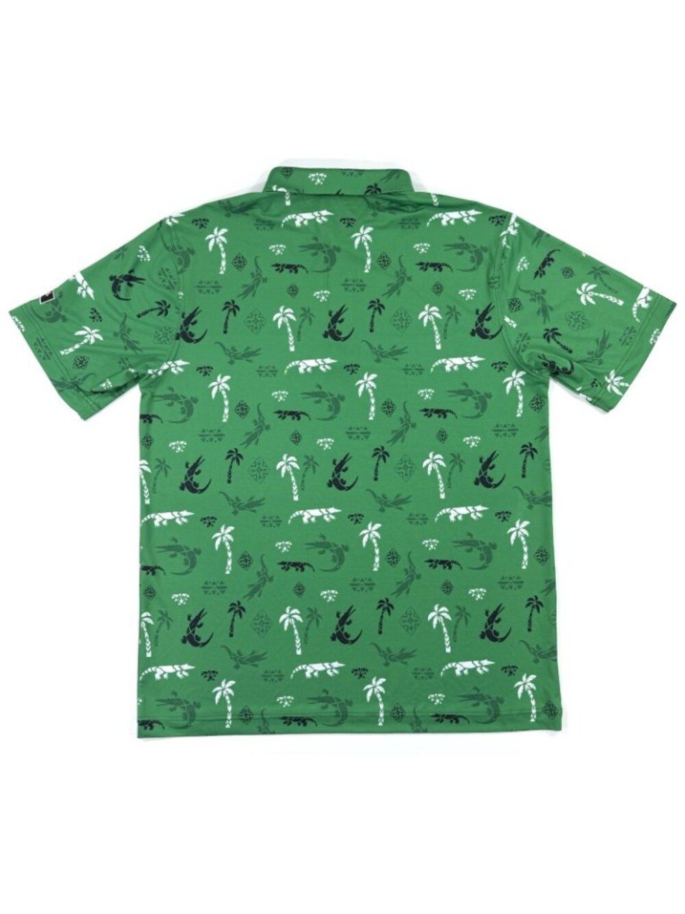 Waggle Polo Shirt Mens Bayou Gator Print Size Large Golf Stretch Performance NEW - Picture 4 of 13